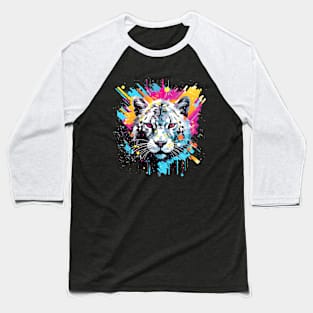 Snow Leopard Animal Freedom World Wildlife Wonder Abstract Baseball T-Shirt